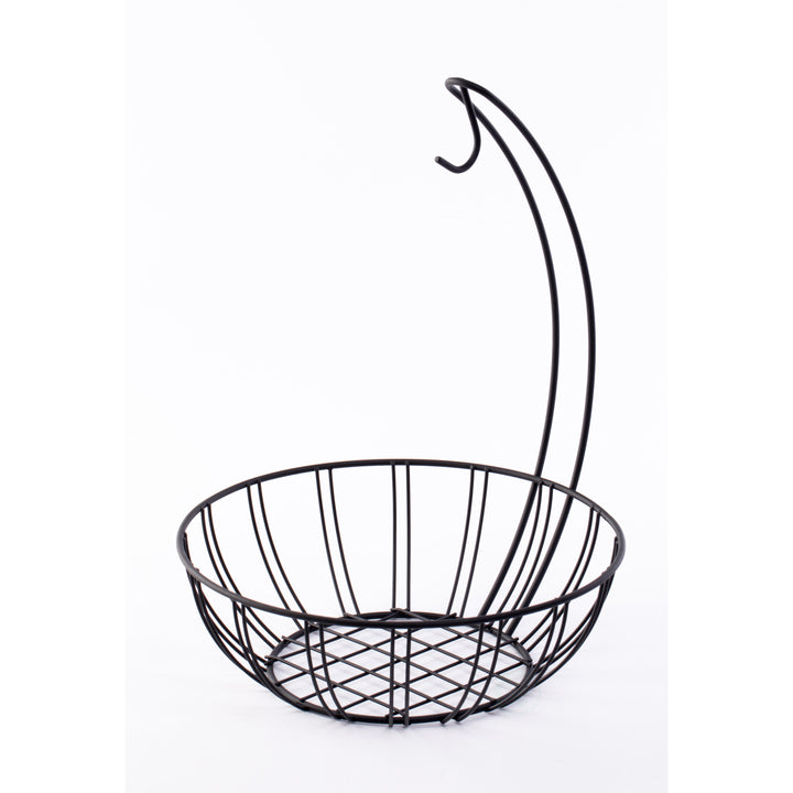 Wire Metal Fruit Basket Holder with Banana Hanger Image 3
