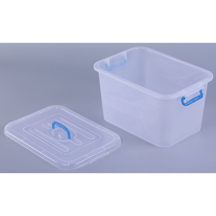 Large Clear Storage Container With Lid and Handles Image 4