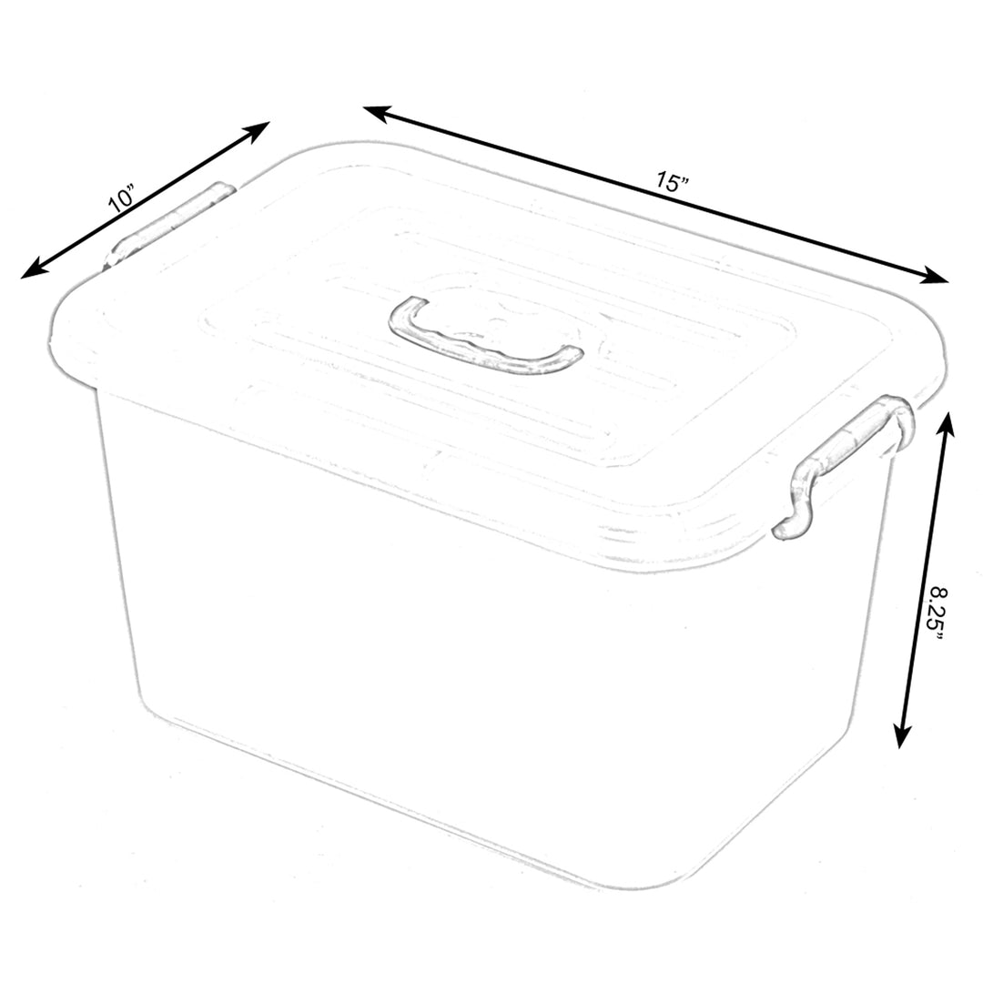 Large Clear Storage Container With Lid and Handles Image 8