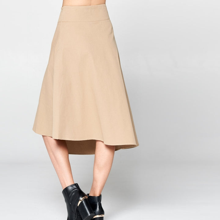 Uneven Cotton Twill Skirt Image 4