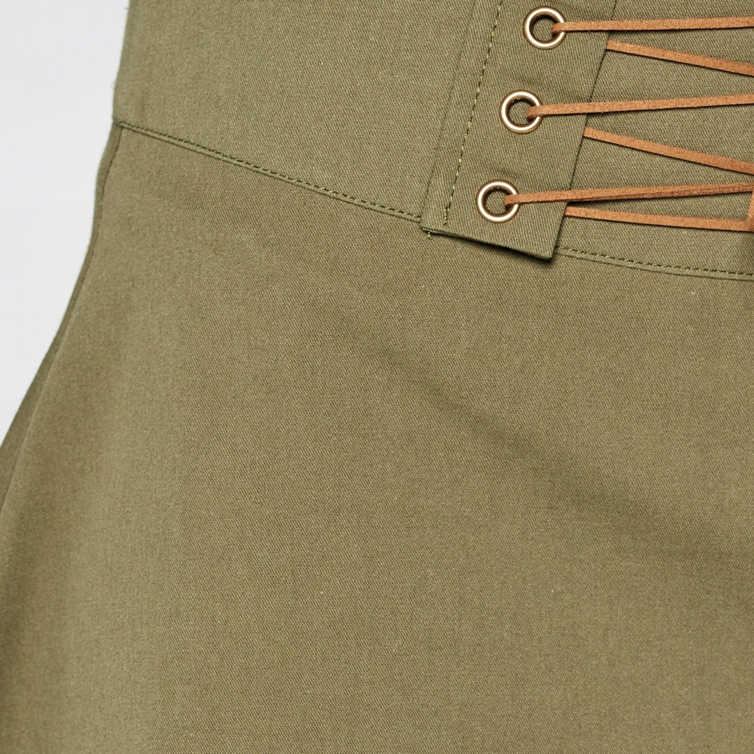 Uneven Cotton Twill Skirt Image 6