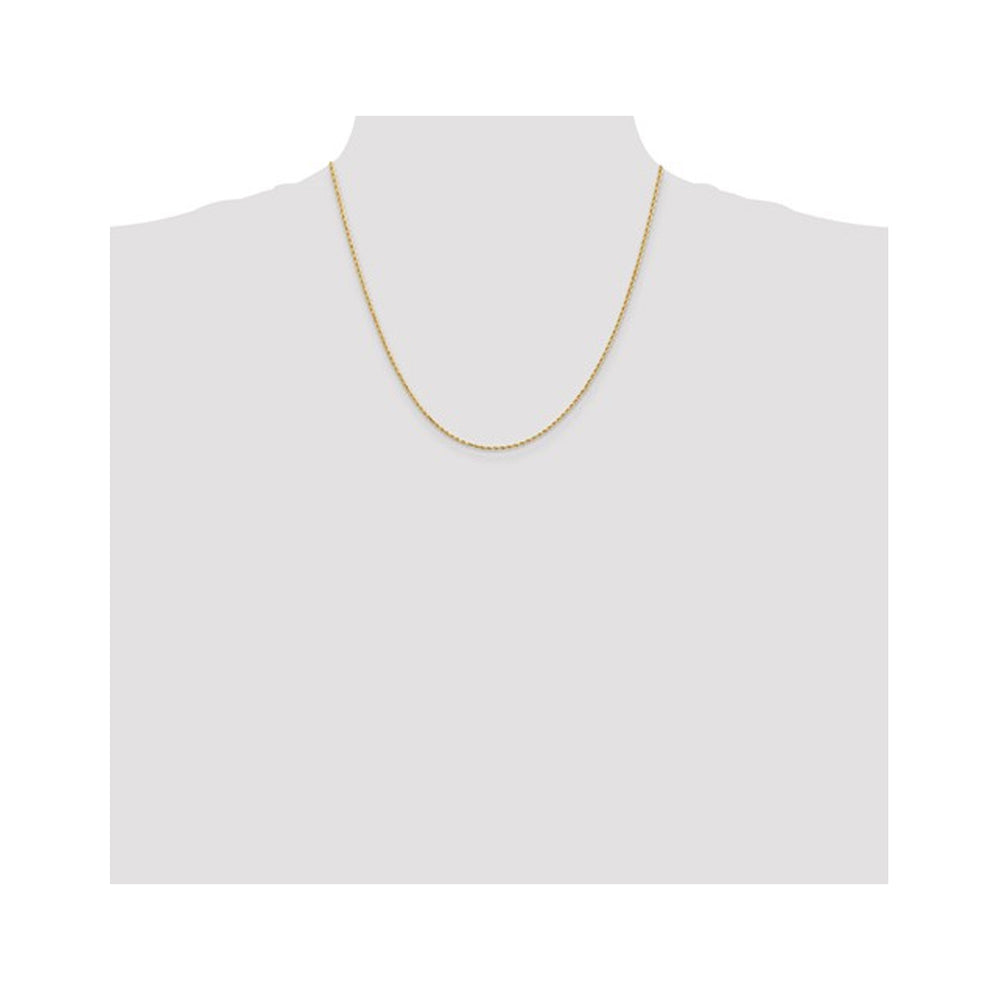 14K Yellow Gold Diamond-Cut Rope Chain Necklace 20 Inches (1.50mm) Image 2