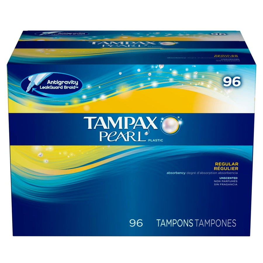Tampax Pearl Unscented TamponsRegular (96 Count) Image 1
