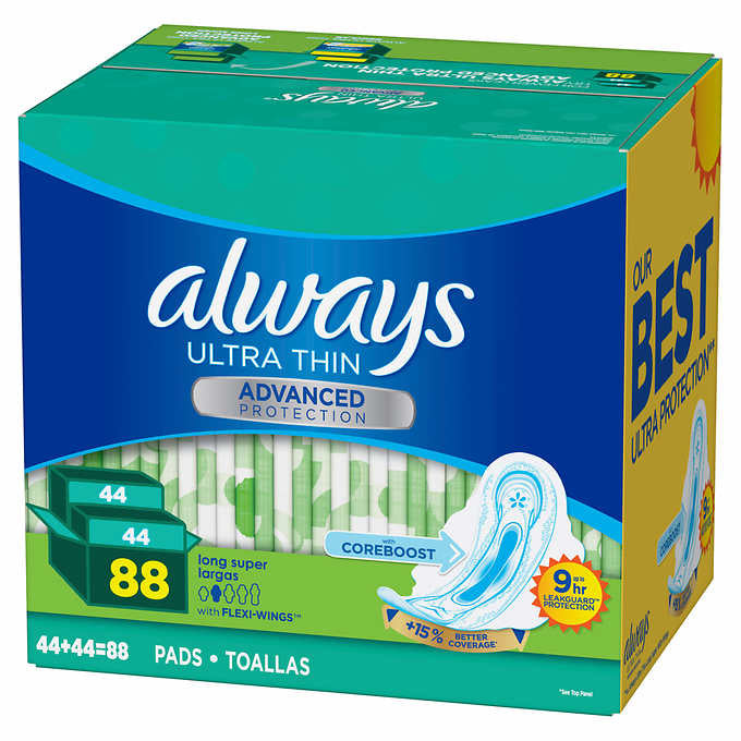 Always Ultra Thin Advanced Long Pads88 Count Image 1