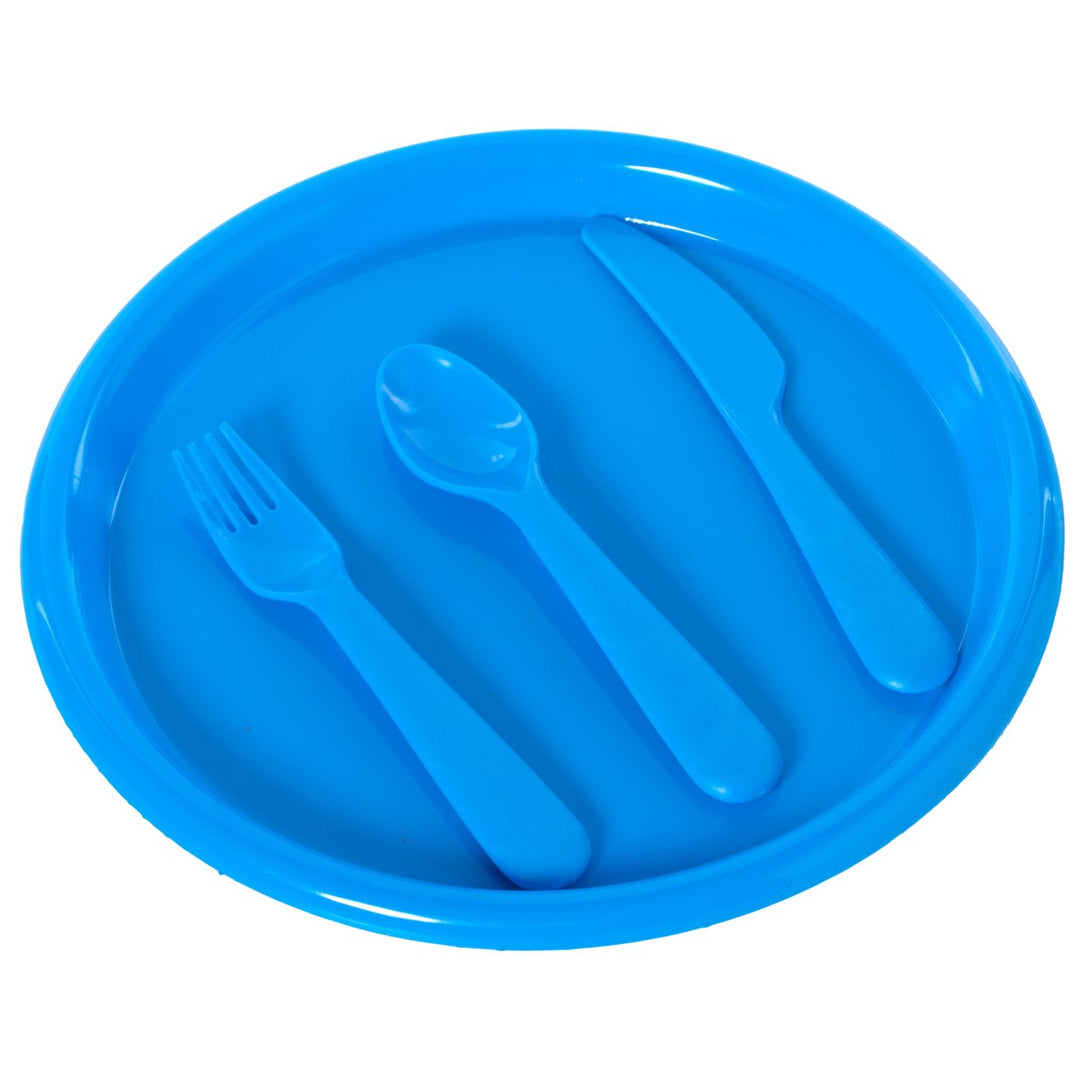 Reusable Cutlery Set of 4 Plastic PlatesSpoonsForks and Knives for Baby and Toddlers Image 8
