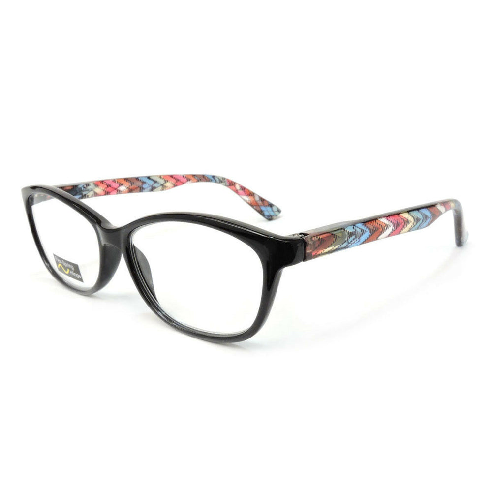 Classic Frame Reading Glasses Colorful Arms Retro Vintage Style Image 2