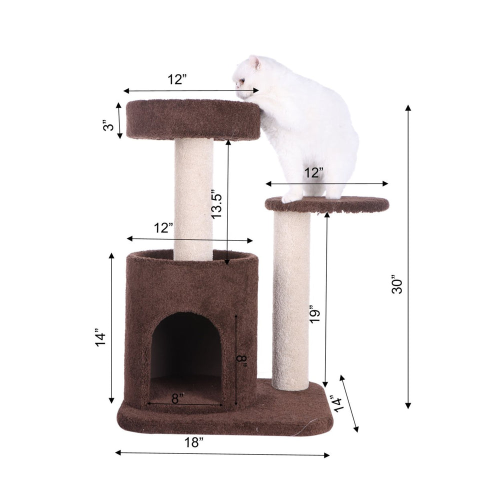 Armarkat Carpeted Cat TreeReal Wood Cat Activity Center F3005 Image 2
