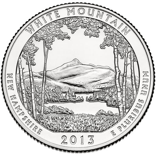 White Mountain National Forest Lapel Pin Uncirculated U.S. Quarter 2013 Tie Pin Image 2