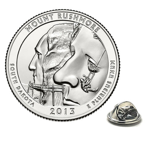 Mount Rushmore National Memorial Lapel Pin Uncirculated U.S. Quarter 2013 Tie Pin Image 1