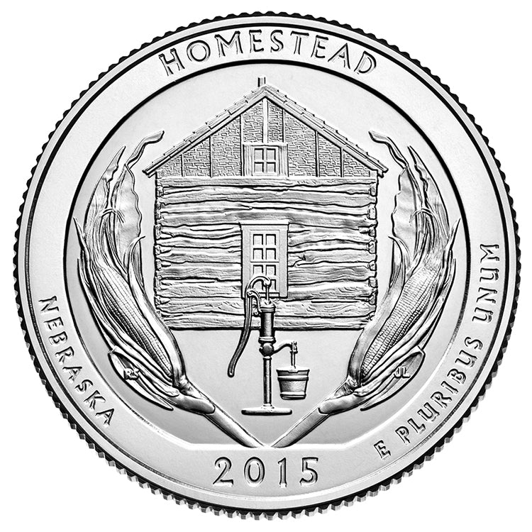 Homestead National Monument of America Coin Lapel Pin Uncirculated U.S. Quarter 2015 Tie Pin Image 2