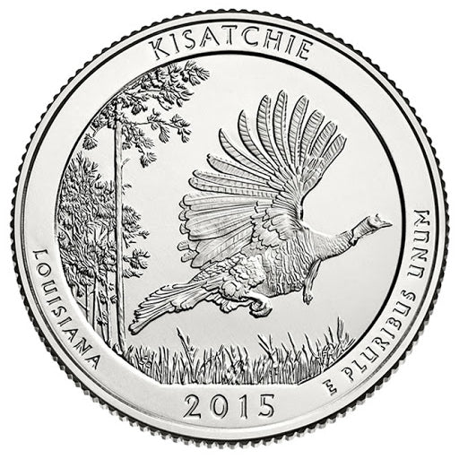 Kisatchie National Forest Coin Lapel Pin Uncirculated U.S. Quarter 2015 Tie Pin Image 2