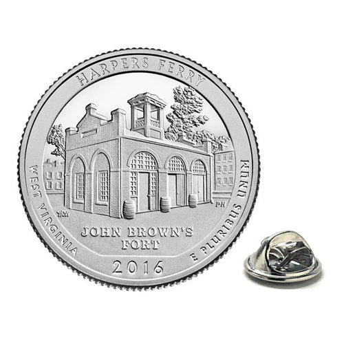 Harpers Ferry National Historical Park Lapel Pin Uncirculated U.S. Quarter 2016 Tie Pin Image 1