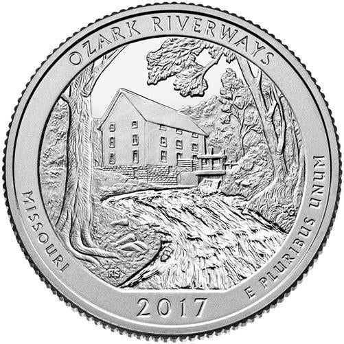 Ozark National Scenic Riverways Coin Lapel Pin Uncirculated U.S. Quarter 2017 Tie Pin Image 2