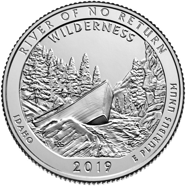Frank Church River of No Return Wilderness Coin Lapel Pin Uncirculated U.S. Quarter 2019 Tie Pin Image 2