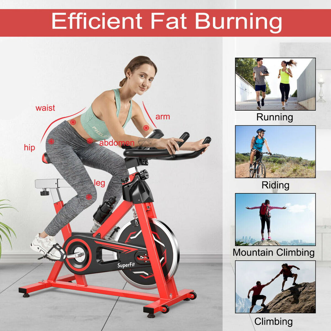 Exercise Bike Stationary Belt Drive Indoor Cycling Bike Gym Home Cardio Image 3