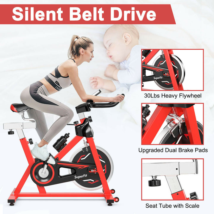 Exercise Bike Stationary Belt Drive Indoor Cycling Bike Gym Home Cardio Image 4