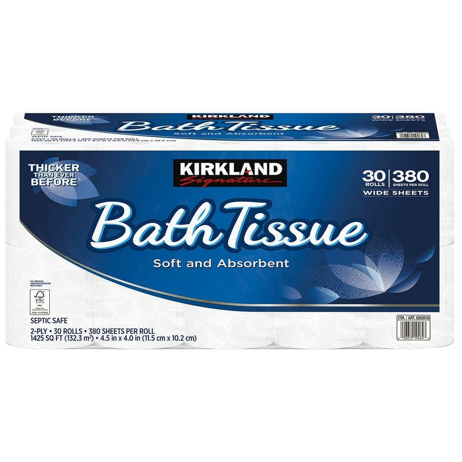 Kirkland Signature Bath Tissue2-Ply380 Sheets30 Rolls Image 1