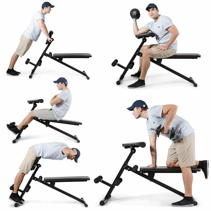 Multi-Functional Adjustable Weight Bench Strength Workout Full Body Exercise Image 9