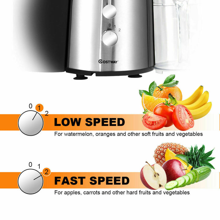 Electric Juicer Wide Mouth Fruit and Vegetable Centrifugal Juice Extractor 2 Speed Image 4