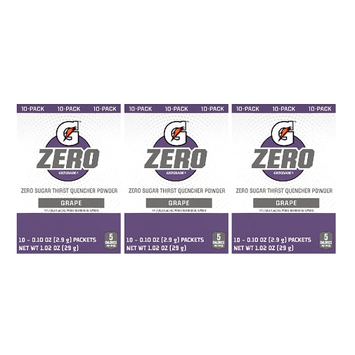 Gatorade Zero Grape Singles Drink Mix 3 Pack Image 1