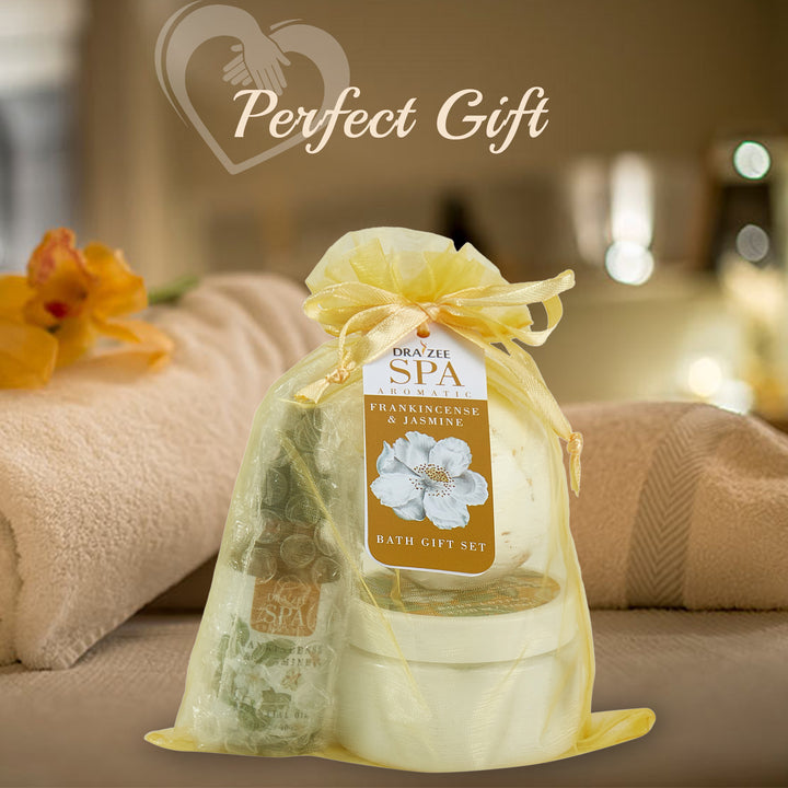 2 Set Draizee Bath Gift Set for Women w/ Frankincense and Jasmine Fragrance 3 Pieces Luxury Skin Care Set Body Lotion Image 8