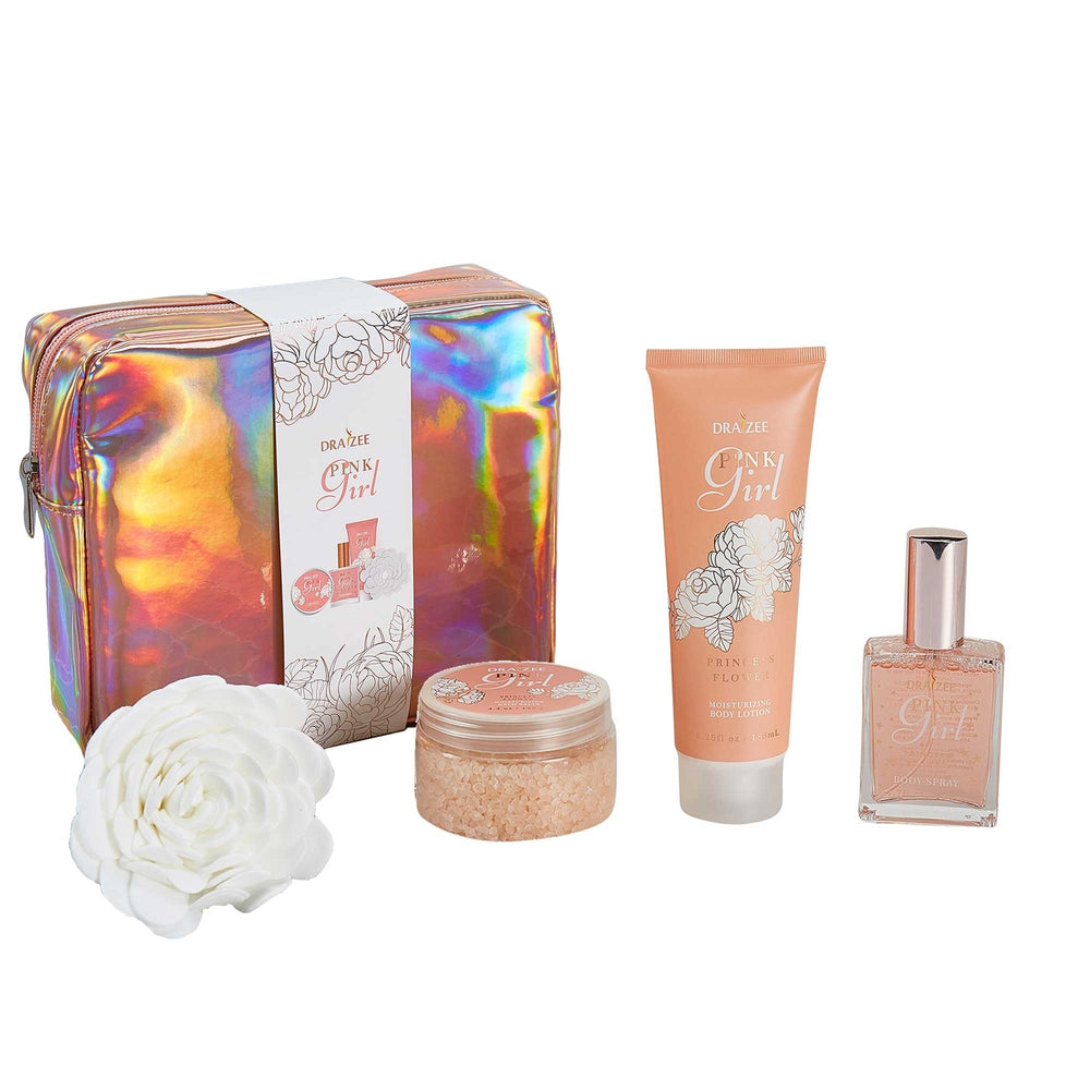 (Qty-2) Draizee Bath Gift Set for Girls and Women w/ Flower Fragrance4 PiecesSet Includes Body LotionBody MistBath Image 2