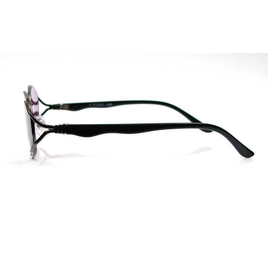 Sun Readers Metal Rim Single Vision Oval Reading Sunglasses Image 4