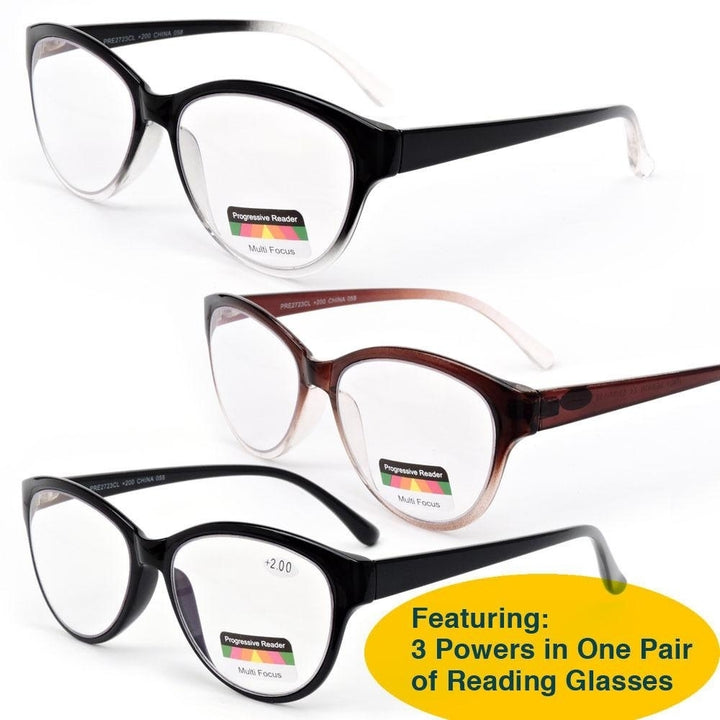Reading Glasses TriFocal Lenses Progressive Readers Image 1