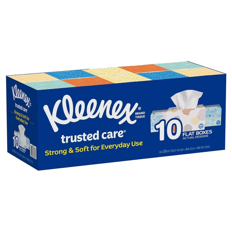 Kleenex Trusted Care Facial Tissue2-ply230-count10-pack Image 1