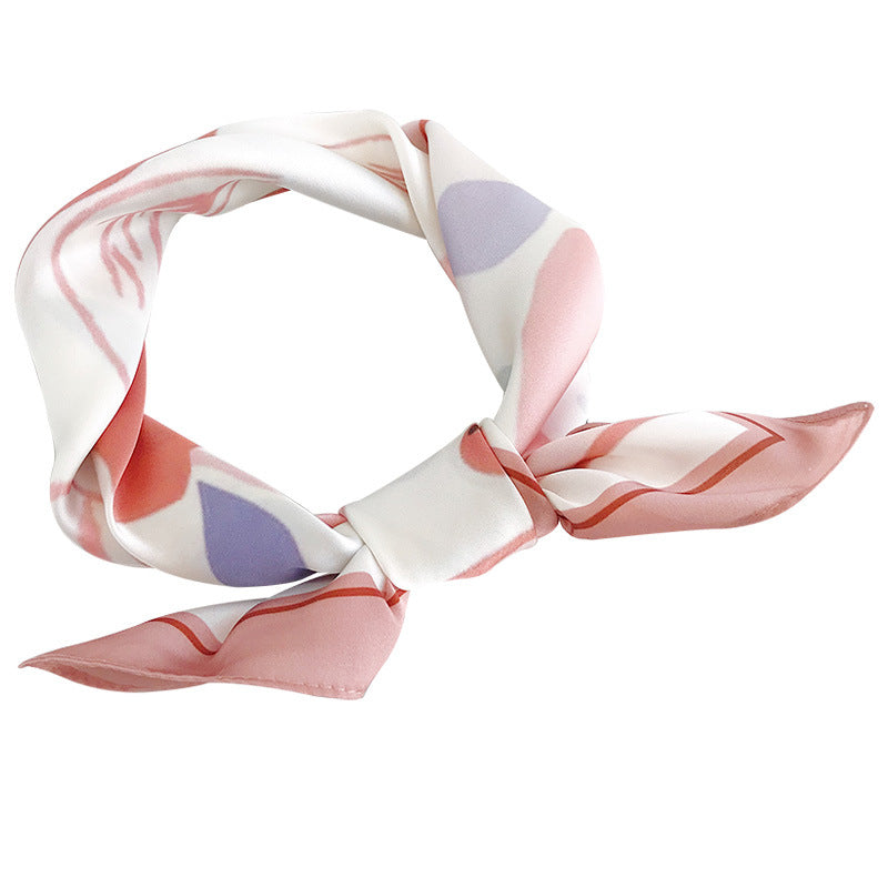 Multifunctional Womens Silk Scarf Small Square Image 4