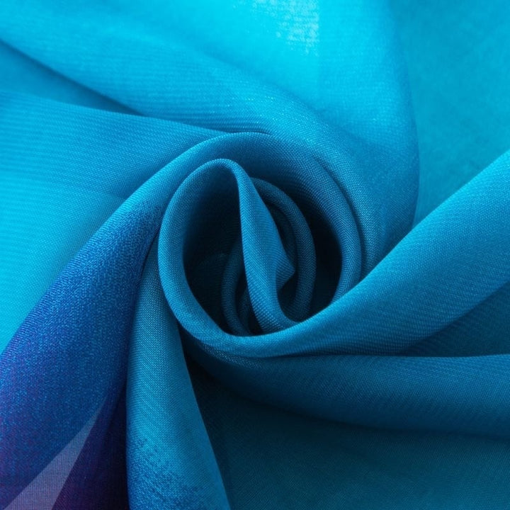 Gradient Color Sunscreen Silk Scarf Shawl Gifts For Ladies Image 12