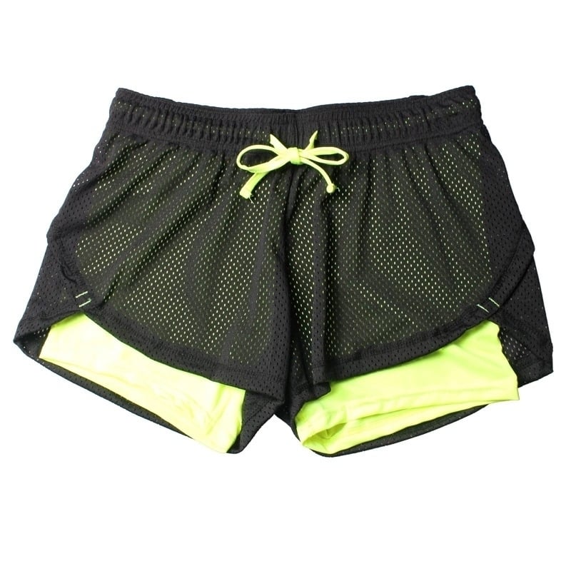 Womens Double-layer Yoga Fitness Shorts Image 1