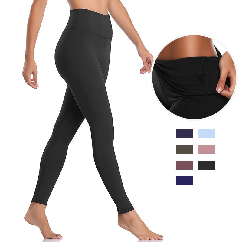 7 Colors Womens Inner Pocket Sports Tights Image 1