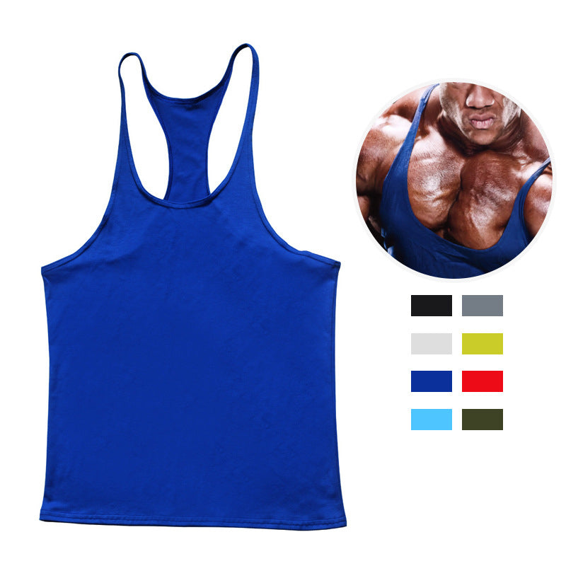 Mens Curled Up Sports And Bodybuilding Racer Vest Image 1