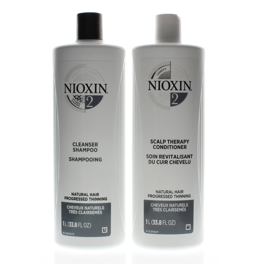 Nioxin System 2 Cleanser + Scalp Therapy 33.8oz/Liter Duo Image 1