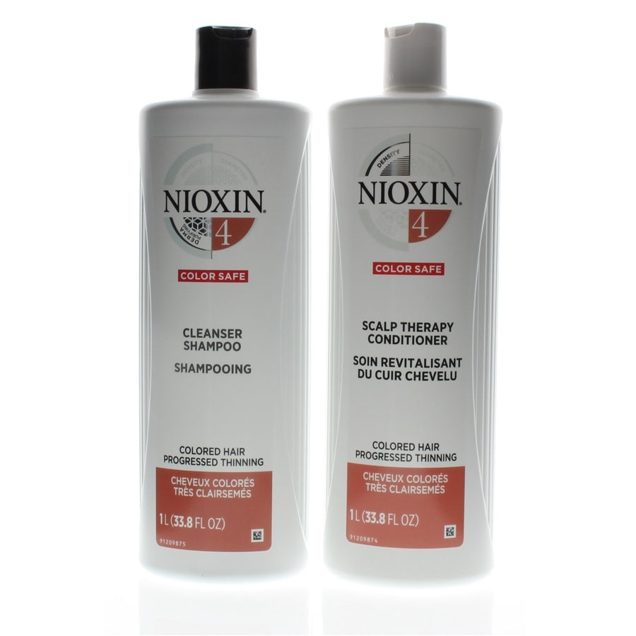 Nioxin System 4 Cleanser + Scalp Therapy 33.8oz/Liter Duo Image 1