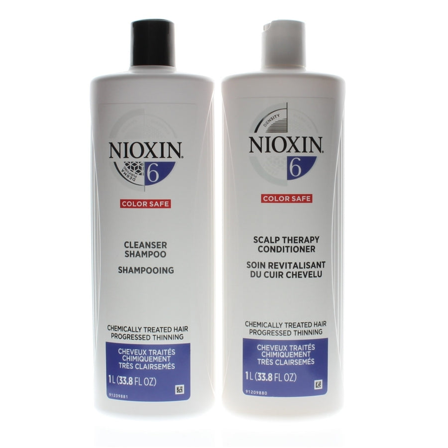 Nioxin System 6 Cleanser + Scalp TherapyMedium To Coarse Liter Duo Image 1
