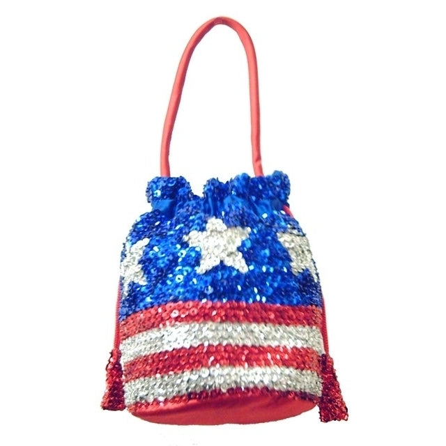 Sequin Purse USA Stars and Stripes Image 1
