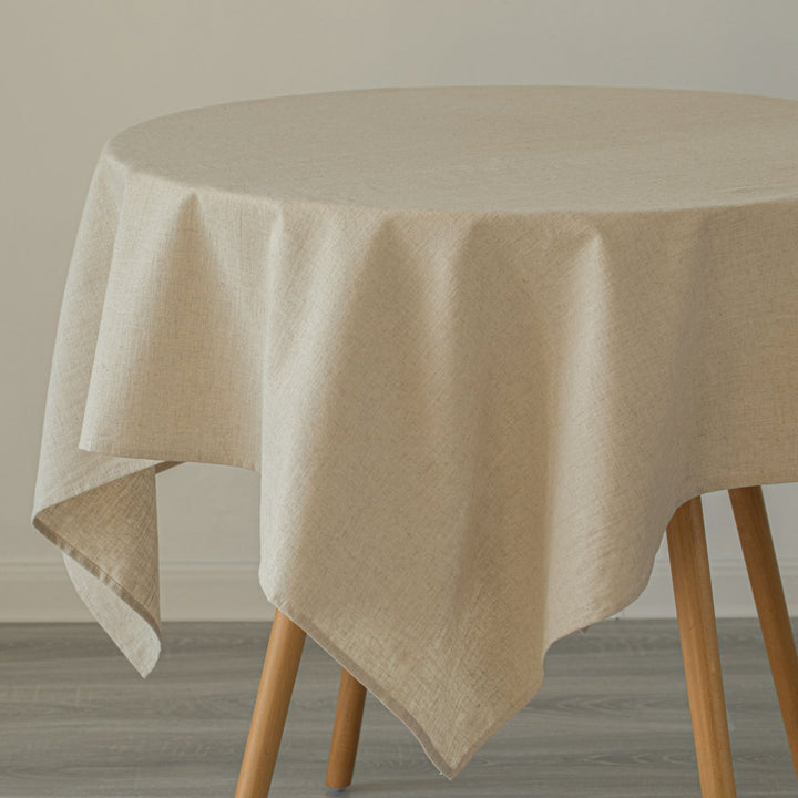 Deerlux 100 Percent Pure Linen Washable Tablecloth Solid Color Image 4