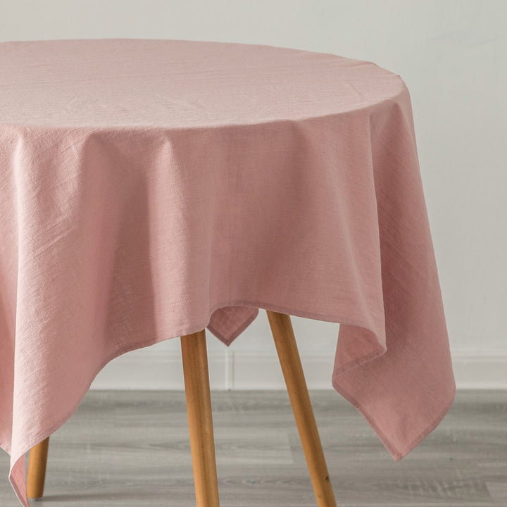 Deerlux 100 Percent Pure Linen Washable Tablecloth Solid Color Image 4