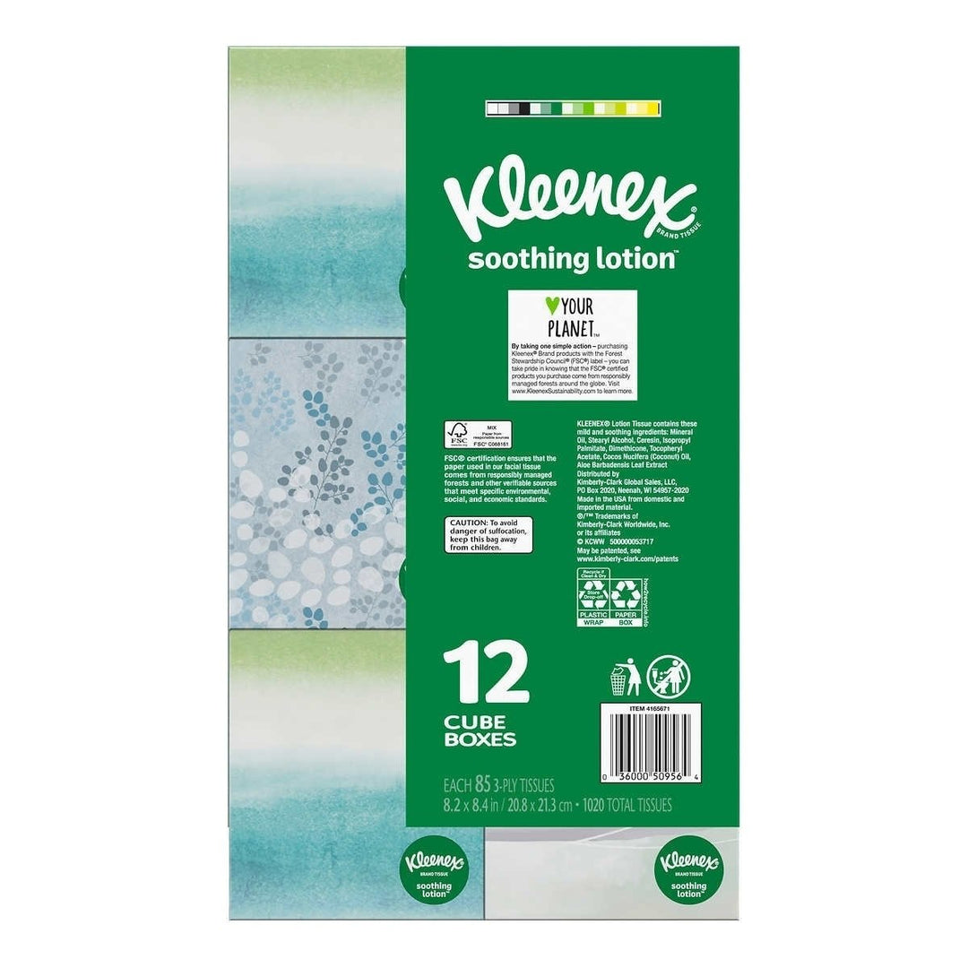 Kleenex Soothing Lotion Tissue3-Ply85 Count (12 Pack) Image 3
