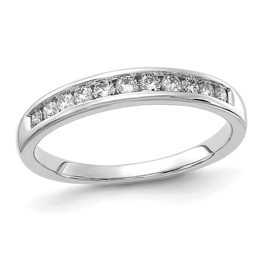 1/3 Carat (ctw VS2-SI1D-E-F) Lab-Grown Diamond Wedding Ring Band in 14K White Gold Image 1