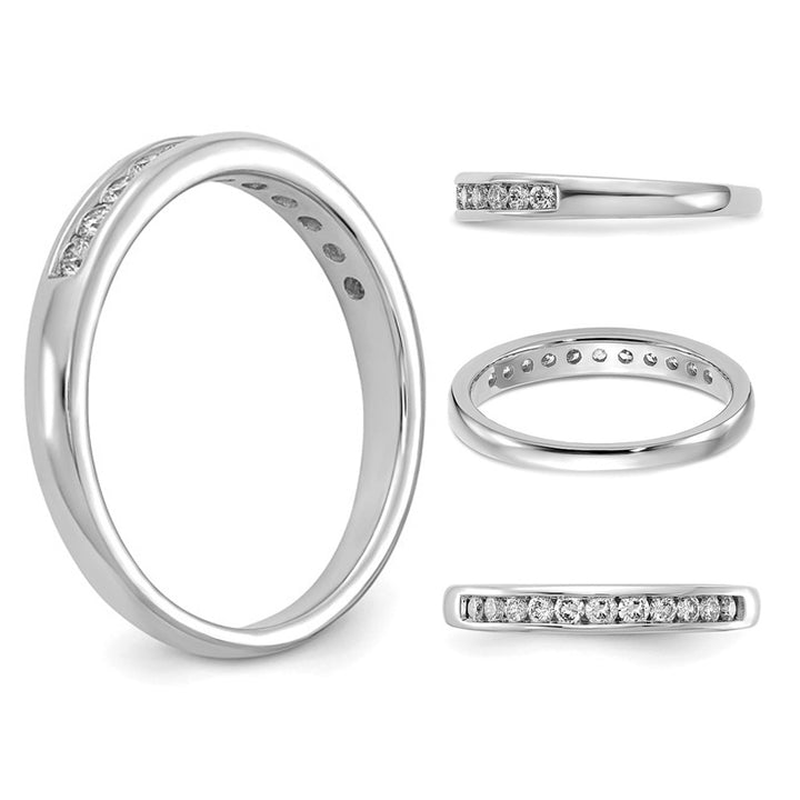 1/3 Carat (ctw VS2-SI1D-E-F) Lab-Grown Diamond Wedding Ring Band in 14K White Gold Image 4