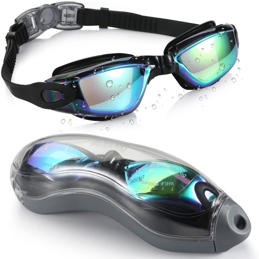 Anti-Fog Unisex Swim Goggles with Protective Case- 3 Colors Image 1