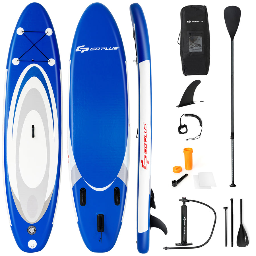10 Inflatable Stand Up Paddle Surfboard W/Bag Aluminum Paddle Pump Image 1