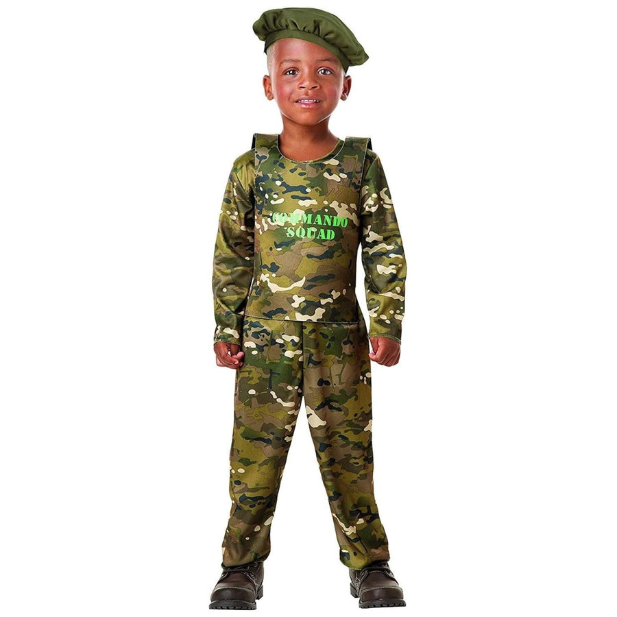 Military Army Commando Boys size 2-4 T Soldier Strong Camo Costume Jumpsuit Seasons Image 1
