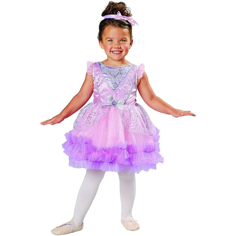 Ballerina Princess Girls size 2-4T Pink Ruffle Ballroom Dress Costume Seasons Image 1