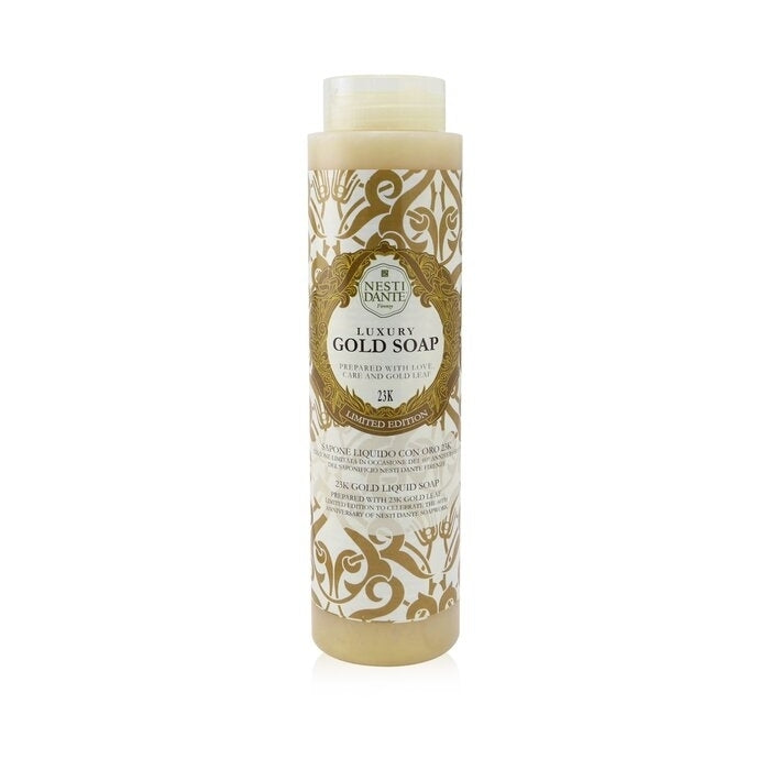 60 Anniversary Luxury Gold Soap With Gold Leaf - 23K Gold Liquid Soap (Limited Edition) - 300ml/10.2oz Image 1