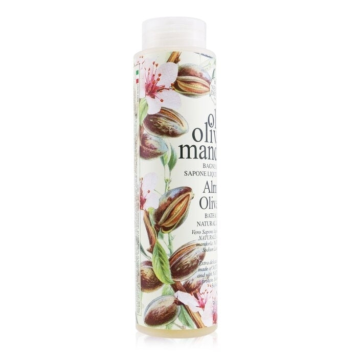 Bath and Shower Natural Liquid Soap - Almond Olive Oil - 300ml/ 10.2oz Image 2