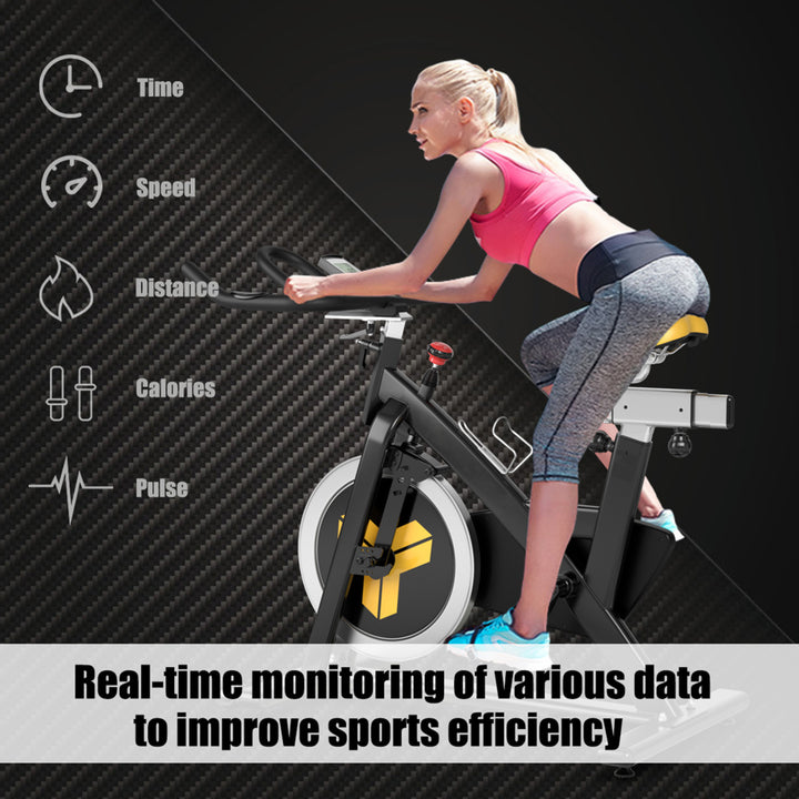 Belt Drive Stationary Bike Indoor Magnetic Exercise Bike Cardio Fitness Image 7